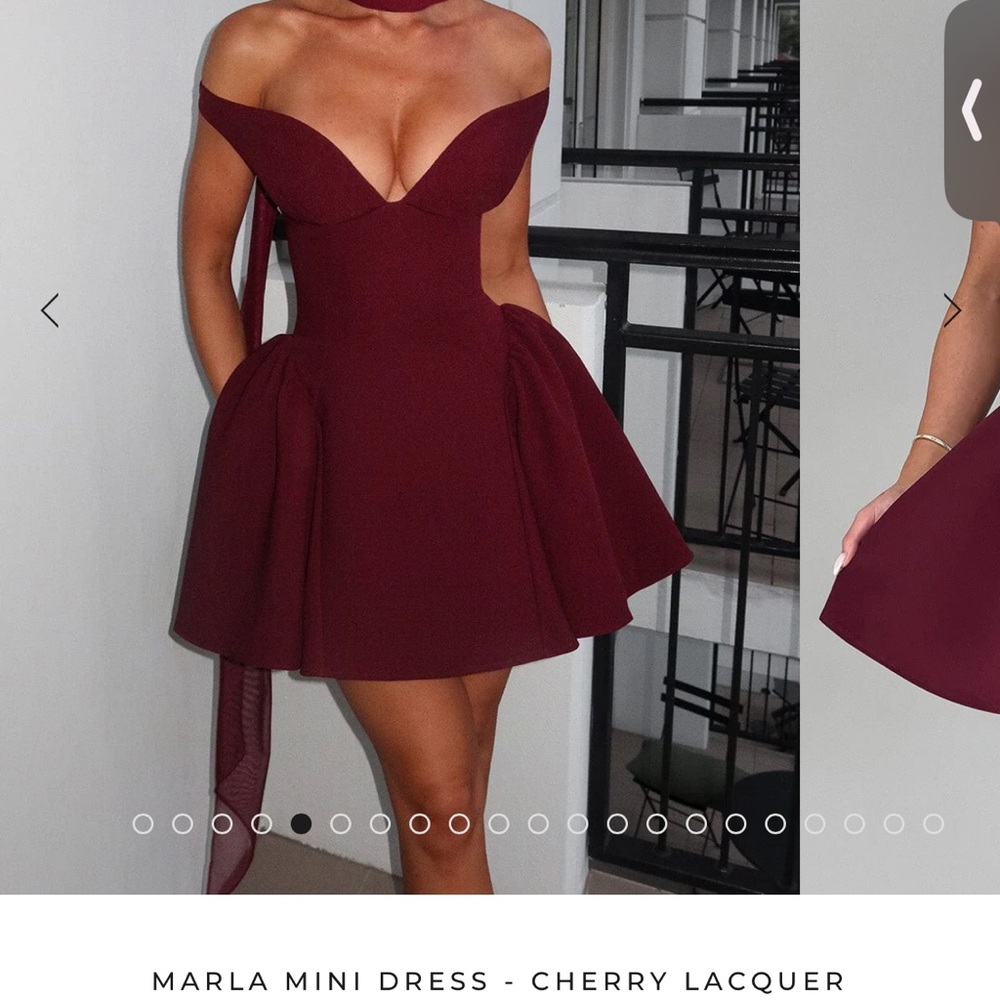 Marla Mini Dress - Cherry Lacquer
